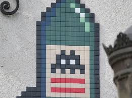 Air Max Smurf And More Fresh Invasions By Invader In Paris France Streetartnews Streetartnews Art Urbain Graffiti Street Art