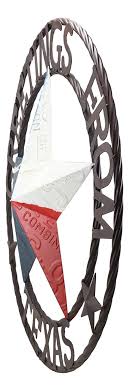 Some outdoor candelabras are capable of holding real candles while most indoor lighting systems hold fake candles. Ebei 39 Large Metal Barn Star Twisted Rope Ring Rustic Outdoor Metal Decorative Vintage Texas Lone Star Dark Brown Western Home Wall Decor Home Decor Accents Home Decor Rayvoltbike Com