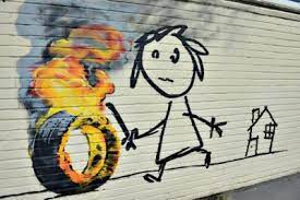Scientists have applied a type of modeling used to track down criminals and the researchers used the location of 140 banksy artworks in london and bristol, western england. Banksy Who Is Banksy What We Know About The Anonymous Graffiti Artist Cbbc Newsround