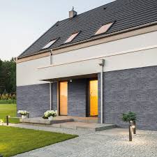 Plaquette De Parement Beton Liberty Gris Graphite Interieur Exterieur Maison Style Graphite Habitat