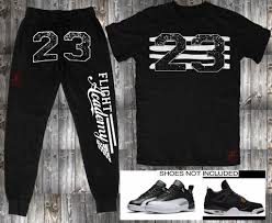 Jordan Retro 12s Black And White Jordan Retro 12 Lows Playoff Black White Joggers And Shirt 23 Collection Black And White Joggers Jordan Retro 12 Shirts