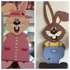 Osterdekoration Ostern Hasen Holz Garten Eastern Easter Decoration Bunny Wood Front Yard Mit Bildern Osterhasen Aus Holz Ostern Basteln