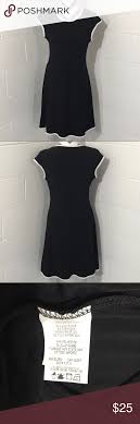 Annalee Hope Black Dress W White Trim Size M Black Dress Dresses Clothes Design