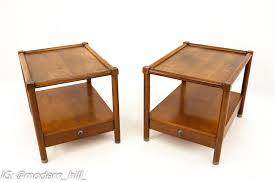 American Of Martinsville Mid Century Single Drawer Side Table With Metal Accents Pair In 2020 Side Table Modern Furniture Online Modern Furniture Living Room