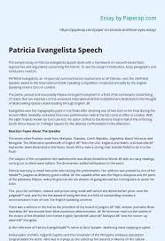 | nghe nhạc hay online mới nhất chất lượng cao. Patricia Evangelista Speech Essay Example