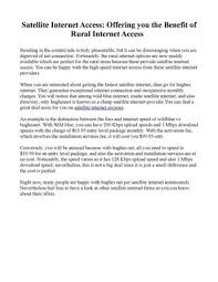 Dsl transmits data over copper lines used in telephone wires to provide an internet connection. Calameo What Makes Satellite Internet Access In The Rural Areas Important