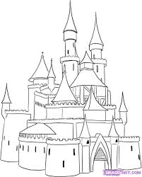 Walt disney castle coloring page. Cinderella Castle Disney World Coloring Pages Novocom Top