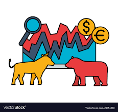 bull bear dollar euro chart stock market