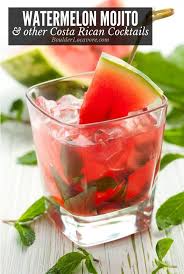 Pour everything (except sparkling wine) into a shaker with ice and then shake. Refreshing Watermelon Mojito Basil Mojito The Iguana And Coconut Rum Shot All Authentic Costa Rican Cocktai Watermelon Mojito Summer Cocktail Recipes Drinks