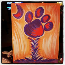 Score new clemson wall art at fanatics. Clemson Paw Tree On Canvas Clemson Crafts Clemson Canvas Clemson Painting