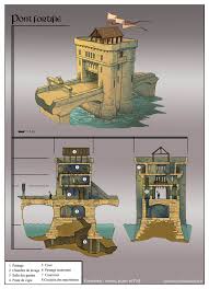 Pont Fortifie Bridge Tower Fortress Fort Architecture Building Map Cartography Create Your Own Roleplaying Game Mate Fantasy Castle Building Map Dungeon Maps