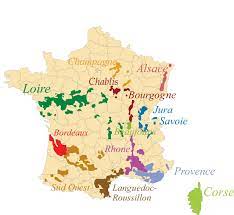 Carte de france par regions. Carte Des Regions Des Vins De France Regions Viticoles En France