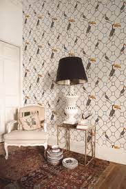 A Fun Wallpaper Design Featuring A Majestic Toucan Perched On A Grand Trellis White Wallpaper Trellis Wallpaper Wallpaper Direct