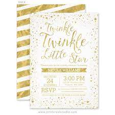 Twinkle Little Star Baby Shower Invitations Print Creek Studio Inc Star Baby Shower Invitations Star Baby Shower Theme Baby Shower Invitations