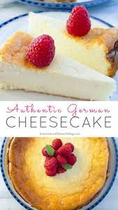 Best German Cheesecake With Quark Crustless Cheesecake Version Recipe International Desserts Desserts German Desserts