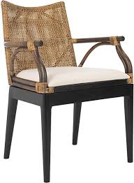 Amazon Com Safavieh Home Gianni Brown Rattan Tropical Woven Arm Chair Kitchen Dinin In 2020 Accent Chairs For Living Room Arm Chairs Living Room Living Room Chairs