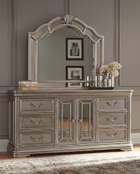 Birlanny Dresser And Mirror With Images Silver Dresser Dresser With Mirror Furniture