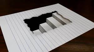 The only thing you have left to do is to practice. How To Draw 3d Steps In Line Paper Easy Trick Art For Kids Youtube
