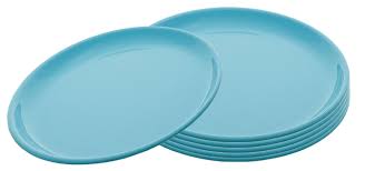 Only use known microwave safe plastic items. Kuber Industries Small Round 6 Pieces Unbreakable Plastic Microwave Safe Dinner Plates Green Ctktc34841