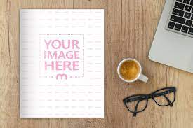 Download Magazine On Wood Desk Mockup Generator Mediamodifier