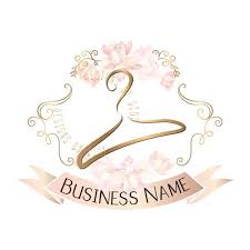 Custom Logo Design Hanger Logo Cute Pink Logo Hanger Hanger Flowers Logo Round Business Logo Design Fa In 2020 Hanger Logo Flower Logo Design Boutique Logo Design