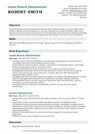 The average bank administrator salary is $63,163 as of april 27, 2021, but the salary range typically falls between $54,206 and $73,424. Branch Administrator Resume Samples Qwikresume
