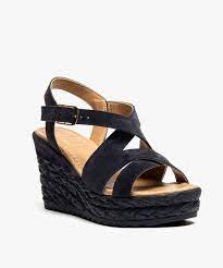 Check spelling or type a new query. Sandales Femme A Brides Croisees Et Talon Compense Texture Gemo