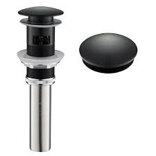 Highpoint collection brushed stainless finished disposal drain. Kraus Matte Black Bathroom Sink Pop Up Drain Pu 11mb Rona