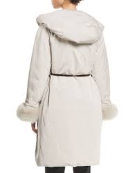 Here Is The Cube Collection Urbaniv Reversible Down Fur Coat