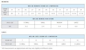 Miss Me Jean Conversion Size Chart In 2019 Miss Me Jeans