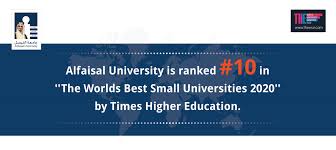 2020 qs world university rankings. Alfaisal University Is Ranked 10th In The The World S Best Small Universities 2020 Alfaisal News