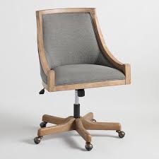 Charcoal Linen Henry Upholstered Office Chair By World Market World Market Cost Plus Upholstered Office Chair Home Office Chairs Modern Office Chair