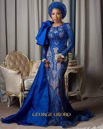 The Bride In Blue Hrh Asmagaro In Anazofficial Mamzabeauty Georgeokoro Bellanaijaweddings African Wedding Attire African Fashion Dresses Lace Fashion