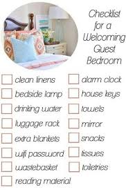 Guestroom Checklist Guest Room Guest Bedroom Guest Bedrooms