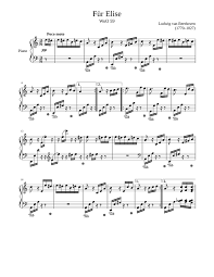 Fur Elise Beethoven Sheet Music For Piano Solo Download And Print In Pdf Or Midi Free Sheet Music Musescore Com