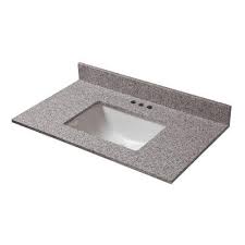 Wheat granite vanity top 61x22 double bowl with 4 spread. Home Decorators Collection 31 In W X 19 In D Napoli Single Granite Vanity Top With Undermount Sink 32196 The Home Depot