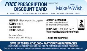 Discount cards are a great way to entice new customers and retain existing customers. Watertreehealth On Twitter Wishes Make Life Better For Kids With Critical Illnesses You Can Help Makeawish Get Closer To Granting The Wish Of Every Eligible Child Just By Saving With Your Free