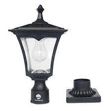 6p33948 Kemeco St4301q Filament Led Cast Aluminum Solar Post Light Fixture With 3 Inch Fitter Base For Outdoor Garden Post Pole Mount