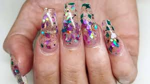 The gold glittery contrasts beautifully with pink polish. Jelly Nails Are Taking Over The Summer Abc News