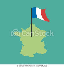 France, country of northwestern europe. France Map And Flag French Banner And Land Area State Patriotic Sign Canstock