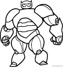 Baymax dressed as a christmas tree Easy Armored Baymax Coloring Page Coloringall