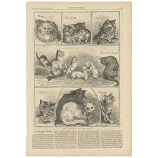 Antique Print Of Prize Cats At The London Crystal Palace By Harper S Weekly Antique Prints Crystal Palace Antiques