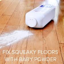 Fix Squeaky Floors With Baby Powder Squeaky Floors Fix Squeaky Floors Flooring