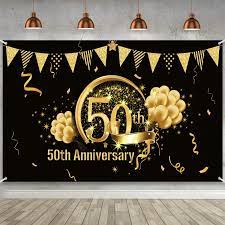 Check spelling or type a new query. Buy 50th Anniversary Decorations Extra Large Fabric Black Gold Sign Poster For 50th Anniversary Backdrop Photo Booth Background Banner 50th Birthday Party Supplies Photography Backdrop Online In Italy B085g8l5pv