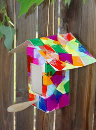 Bird House Crafts For Kids Recycled Milk Carton Birdhouses And Bird Feeders Are A Fun Quick And Easy Kids Craft That Anyone Can In 2020 Recycled Crafts Kids Milk Carton Crafts Mothers Day Crafts