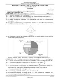 Acesta susţine că a fost şi un item de departajare, un pic mai dificil, la subiectul al treilea, punctul 2 c. Evaluare NaÈ›ionalÄƒ MatematicÄƒ 2016 2017 2 Subiect RezervÄƒ Cu Barem Pdf