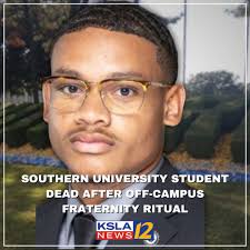 This is 20-year-old Caleb Wilson. He was a student at Southern University.  He died after some sort of fraternity ritual that happened at a park in  Baton Rouge. He was pledging to
