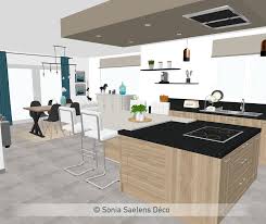 Une incroyable maison londonienne à la déco éclectique ! Projet Client Une Piece De Vie En Gris Bois Et Bleu Sonia Saelens Deco