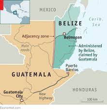 The dispute also extends to the neighboring countries in central america. Guatemala Votes To Demand 53 Of Its Neighbour S Territory The Economist