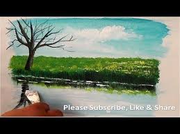 how to draw paint acrylics water reflection درس رسم الضؤ والظل اللوحة بالوان الاكريليك youtube art painting drawing tutorial
